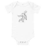 Baby short sleeve one piece - Olive branch