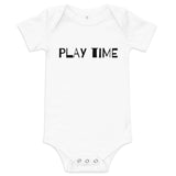 100% cotton one-piece Baby Onesie. "PLAY TIME"