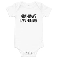 100% cotton one-piece Baby Onesie  "GRANDMAS BOY"