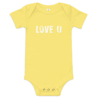 100% cotton one-piece Baby Onesie "LOVE U"