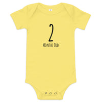 100% cotton one-piece Baby Onesie  "2 MONTHS OLD"