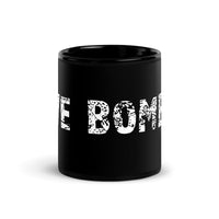 Black Glossy Mug "LOVE BOMBER"