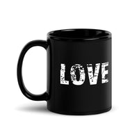 Black Glossy Mug "LOVE BOMBER"