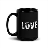 Black Glossy Mug "LOVE BOMBER"