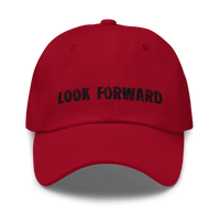 Low profile hat with an adjustable strap and curved visor "LOOK FORWARD"