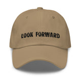 Low profile hat with an adjustable strap and curved visor "LOOK FORWARD"