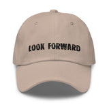 Low profile hat with an adjustable strap and curved visor "LOOK FORWARD"