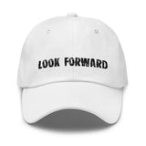 Low profile hat with an adjustable strap and curved visor "LOOK FORWARD"