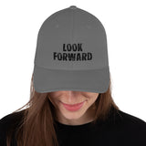 Structured Twill Cap with an elastic stretch band.....comfy! "LOOK FORWARD"