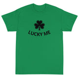 Short Sleeve classic fit T-Shirt with thick cotton. "LUCKY ME"