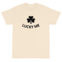 Short Sleeve classic fit T-Shirt with thick cotton. "LUCKY ME"