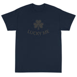 Short Sleeve classic fit T-Shirt with thick cotton. "LUCKY ME"