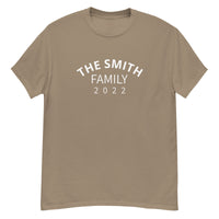 100% cotton classic tee "THE SMITH FAMILY" Email us the name you want! info@twowordstshirt.com