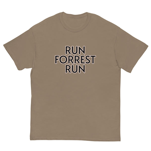 100% cotton classic tee. "RUN FOREST RUN"