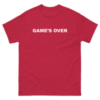 The 100% cotton classic tee with a more structured look...trendy! "GAME'S OVER"