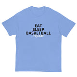 100% cotton classic tee "EAT, SLEEP, BASKETBALL"