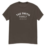 100% cotton classic tee "THE SMITH FAMILY" Email us the name you want! info@twowordstshirt.com