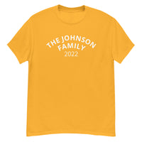 100% cotton classic tee "THE JOHNSON FAMILY'. Email us the name you want! info@twowordstshirt.com