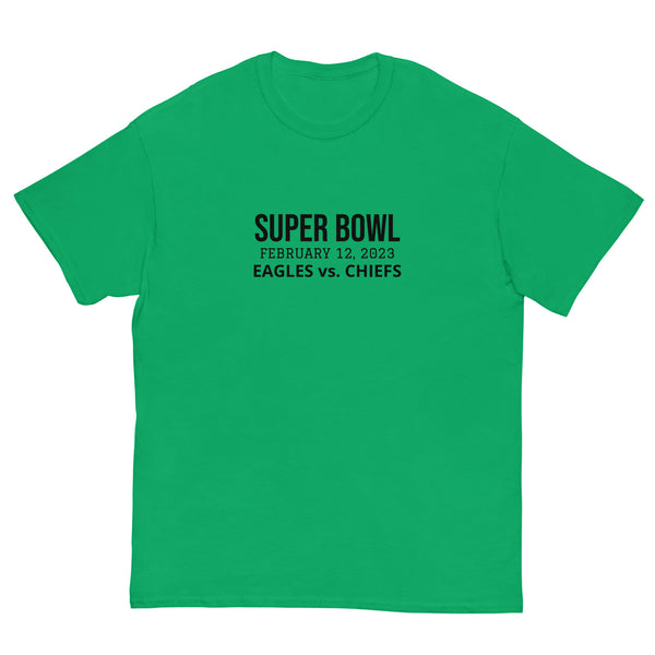 100% cotton classic tee "SUPER BOWL EAGLES CHIEFS"