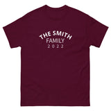 100% cotton classic tee "THE SMITH FAMILY" Email us the name you want! info@twowordstshirt.com