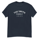 100% cotton classic tee "THE SMITH FAMILY" Email us the name you want! info@twowordstshirt.com