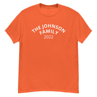 100% cotton classic tee "THE JOHNSON FAMILY'. Email us the name you want! info@twowordstshirt.com