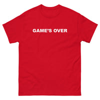 The 100% cotton classic tee with a more structured look...trendy! "GAME'S OVER"