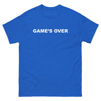 The 100% cotton classic tee with a more structured look...trendy! "GAME'S OVER"