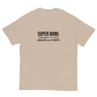 100% cotton classic tee "SUPER BOWL EAGLES CHIEFS"