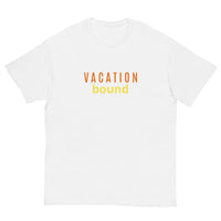 100% cotton classic tee "VACATION BOUND"