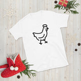 100% cotton soft short-sleeve t-shirt with chicken