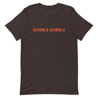 "Short-Sleeve 100% ring-spun cotton T-Shirt that is soft and comfy "GOBBLE GOBBLE"