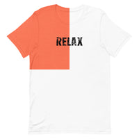 Unisex t-shirt that is the best 100% cotton tee you’ve ever tried. "RELAX"