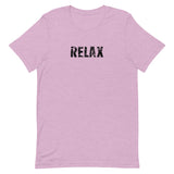 Unisex t-shirt that is the best 100% cotton tee you’ve ever tried. "RELAX"