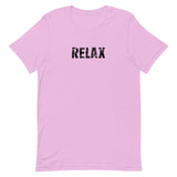 Unisex t-shirt that is the best 100% cotton tee you’ve ever tried. "RELAX"