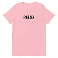 Unisex t-shirt that is the best 100% cotton tee you’ve ever tried. "RELAX"