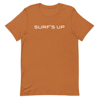 Unisex soft, lightweight with a little stretch t-shirt "SURFS UP"