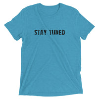 This fabric creates a vintage, fitted look.  "STAY TUNED"