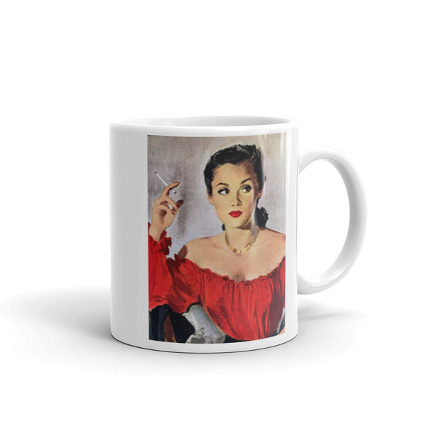 Woman Smoking Mug