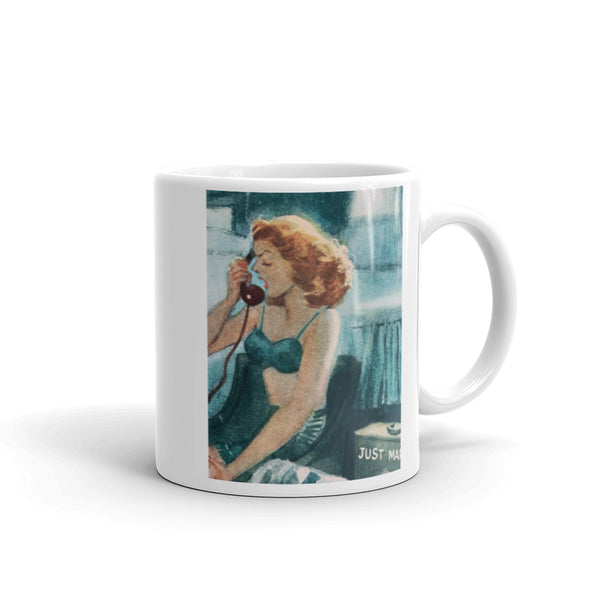 Woman on Phone Mug