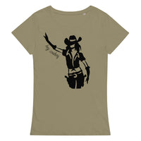 Comfortable, casual, and super soft organic t-shirt "HEY COWBOY"