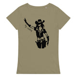 Comfortable, casual, and super soft organic t-shirt "HEY COWBOY"