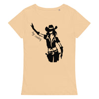 Comfortable, casual, and super soft organic t-shirt "HEY COWBOY"