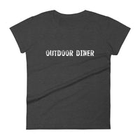 Women's 100% cotton short sleeve t-shirt "OUTDOOR DINER"