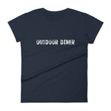 Women's 100% cotton short sleeve t-shirt "OUTDOOR DINER"