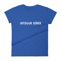 Women's 100% cotton short sleeve t-shirt "OUTDOOR DINER"