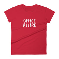 Women's Classic short sleeve 100% cotton t-shirt   "OFFICE ATTIRE"