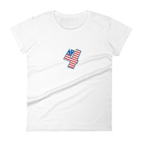 Women's 100% cotton short sleeve t-shirt. "HAPPY 4"