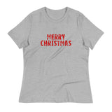 Women's relaxed softest and most comfortable t-shirt you'll ever own. "MERRY CHRISTMAS"