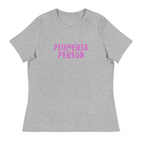 Women's relaxed fit and smooth fabric t-shirt  "PLUMERIA PERSON"